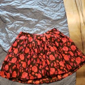 Forever 21 red and black floral skirt